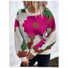 Autumn/Winter Round-neck Long-sleeved Knitted Top – Fashionable and Versatile Jacquard Casual Pullover for Women