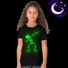 Glow In Darkness Dabbing Skull Fajna koszulka dla dzieci Hip Hop Rock Tshirt Toddler Top Tee
