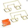 2pcs Desktop Business Card Holder, Gold Metal Stand Display Name Cards Organizer