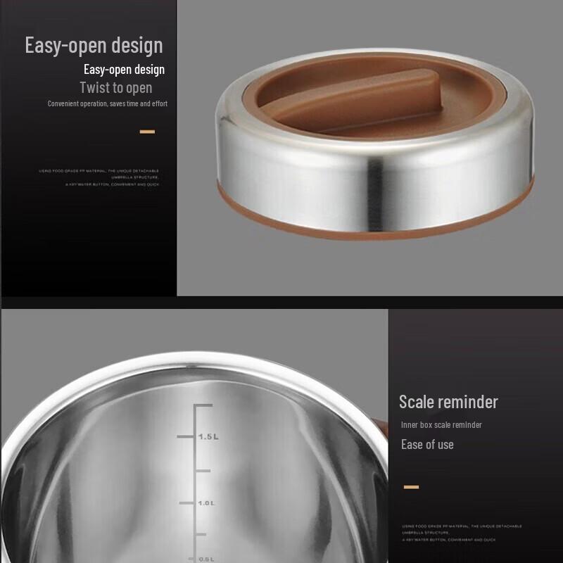 ASD 3-Layer 304 Stainless Steel Insulated Lunch Box