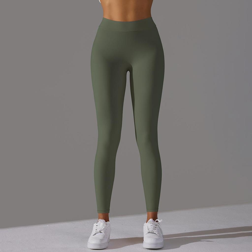 Naked, Skin Friendly, Hip Lifting Yoga Pants With No Awkward Lines, Leggings, High Waisted, Elastic Fitness Pants, Women's Cropped Pants