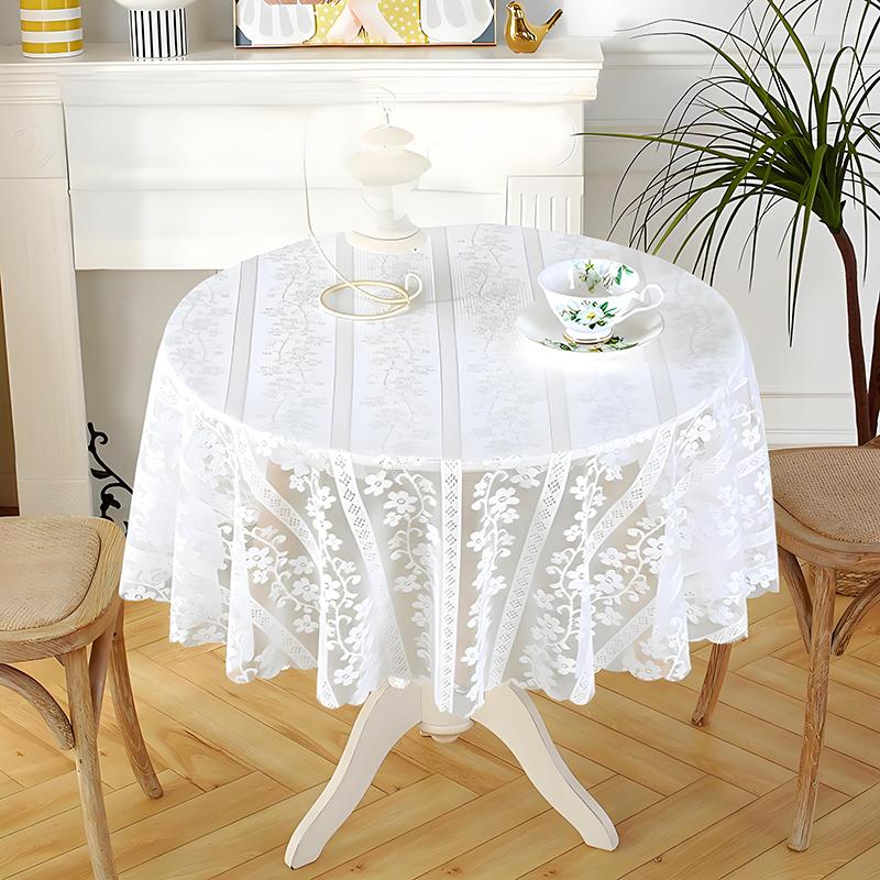 1Pc Tablecloth European Style Leisi Dust Cover Elegant Covering Dust Farmhouse Decoration Air Conditioning Cover Cloth