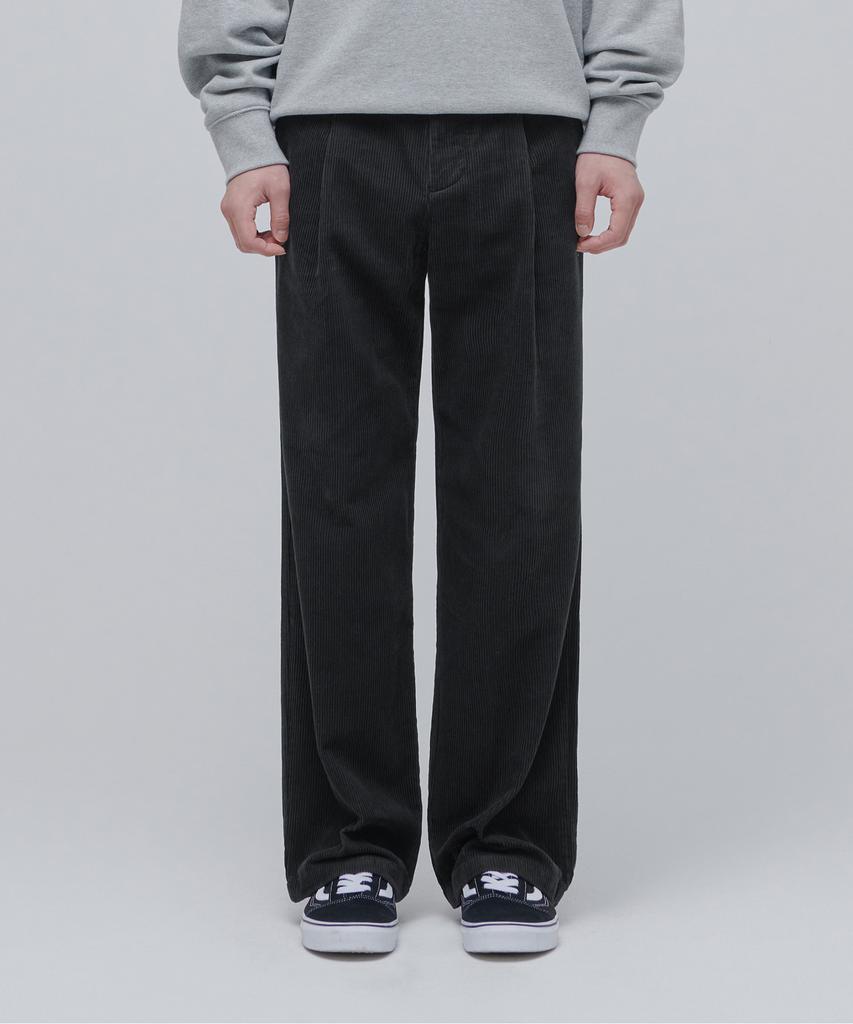 MUSINSA STANDARD Wide Corduroy Pants [Dark Gray]