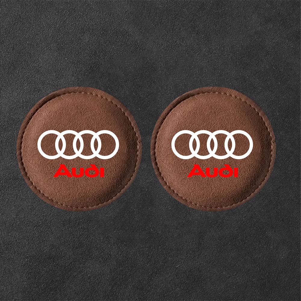 AQ1 2Pcs Non-slip Car Water Cup Pad Fur Drink Coaster Holder For Z1 A1 A2 A3 A4 A5 A6 A7 A8 Q1 Q2 Q3 Q4 Q5 Q6 Q7 Q8 TT RS3 RS7