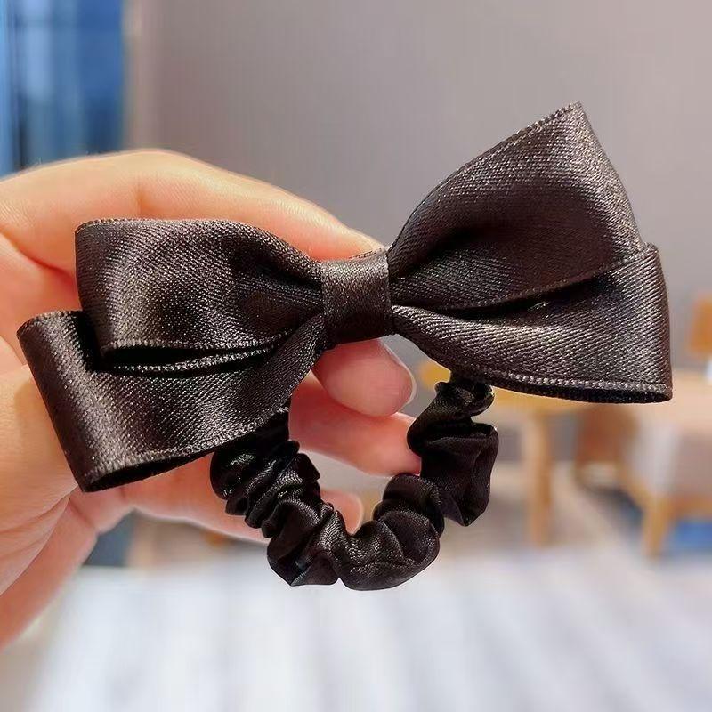 Bow Ponytail Holder 2025, Scrunchies for Women with Bow, Elegant Hair Ties for Bun & Ponytail, New Hair Accessories