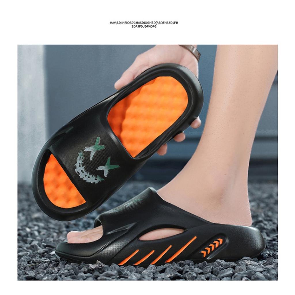 Slippers Men's Summer Home Indoor, Foot Massage Flip-flops Outside Wear Non-slip Fashion Sports Large Size Beach A Word Drag