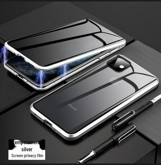 "Custodia Magnetica in Vetro Anti-Spionaggio per iPhone 12-16 Pro Max"