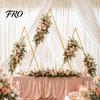 Wedding Arch Props Backdrop Stand, 6.2FT, 7FT, 8.4FT Set of 3 Golden Metal Triangle Ceremony Flower Stand Frame for Baby Shower Birthday Party Balloon