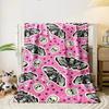 Skull Moth Pink Blanket bedroom Blanket for Livingroom Couch lunch break Soft throw for Friend's festival Gift