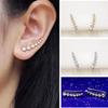 Women's Fashion 7 Rhinestones Charm Earrings Ear Stud Jewelry Christmas Gift