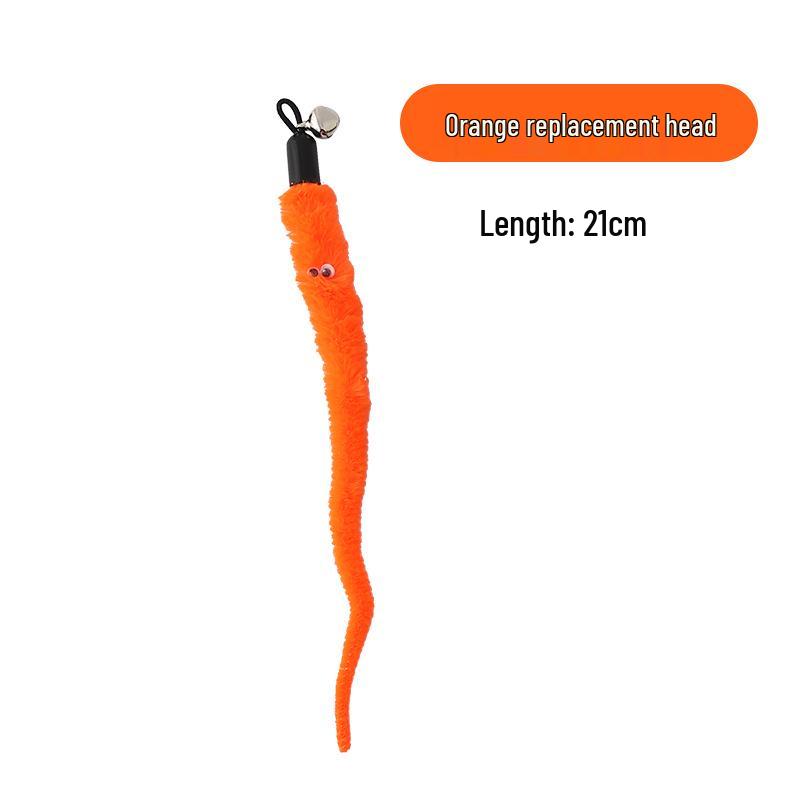 Retractable Three-Section Cat Teaser with Colorful Feather and Carbon Fiber Elastic Rod