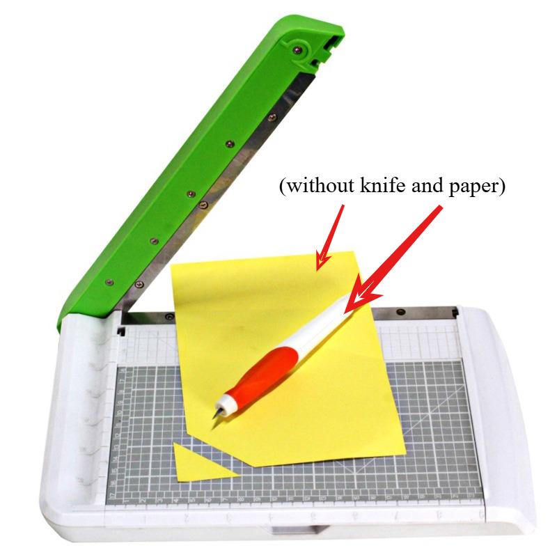 Small Office Portable Paper Cutter Manual Paper Cutter Photo Mini Cutter ABS Plastic+stainless Steel зелёный