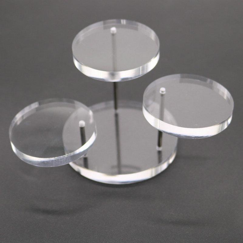 Acrylic Three-Tier Rotating Ring Display Stand
