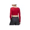 Jordan Flight Solid Logo Print Crew Neck Long Sleeve T-Shirt Women tops Red DQ4466-687