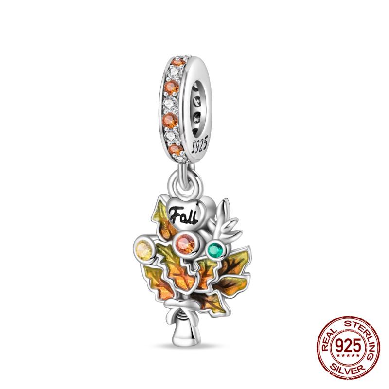 Charms Copper Pumpkin & Carriage Charms Beads Fits Women'S 3Mm Original Bracelet Necklace Diy Fine Jewelry Gifts