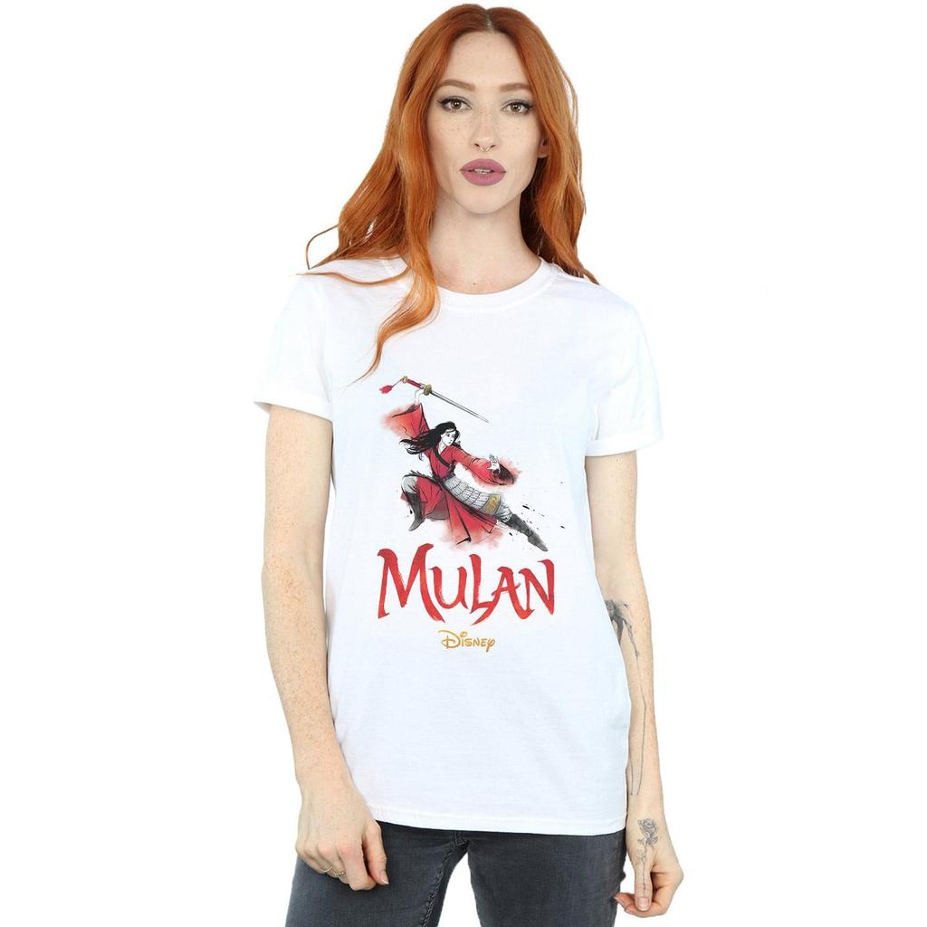 Disney Womens/Ladies Mulan Movie Pose Cotton Boyfriend T-Shirt