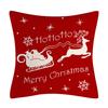 New Christmas Red Pillowcase Linen Festive Snowflake Sofa Living Room Pillowcase Cushion