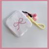 Portable Cute Zero Wallet Bowknot Cosmetic Bag Multifunctional Sanitary Napkin Storage Bag  Women