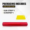 Sun Visor Strip Windshield Banner Vinyl Premium Blank Decal Red 60" X 10"