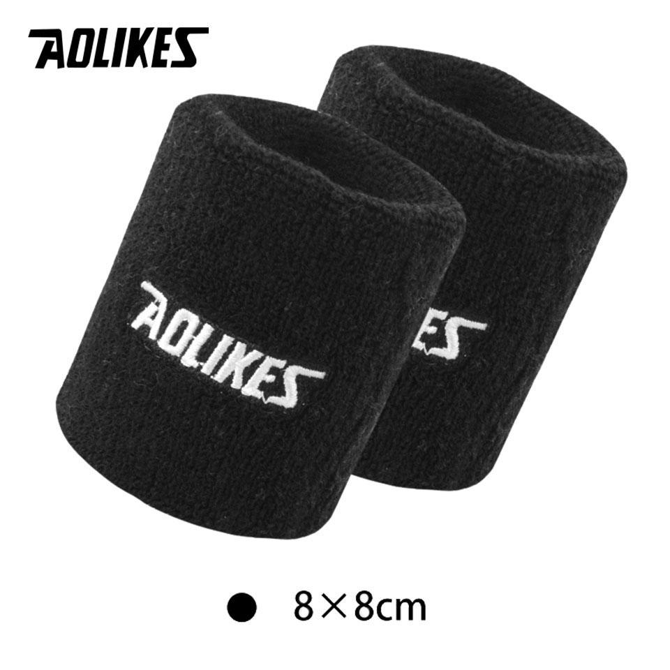 Aolikes Wrist Sweatband Tennis Sport Wristband Volleyball Gym Wrist Brace Support Sweat Band Towel Bracelet Protector 8 /11Cm