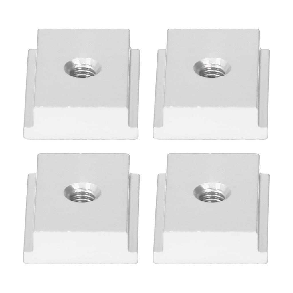 4Pcs Sliding Slot Nut T Type Aluminum Alloy Woodworking Linear Motion Parts 30 Series M6 Silver