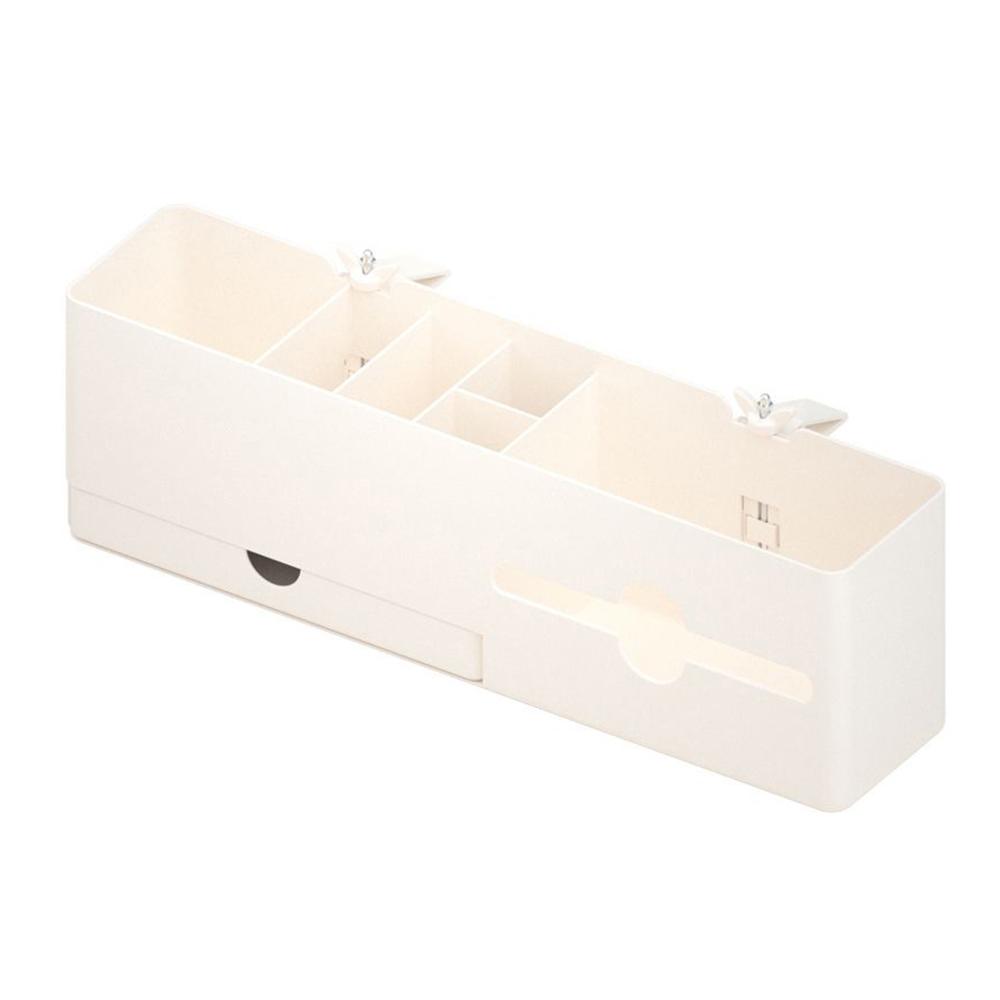 

Тримач для ручок NBX Настільний боковий маркер для зберігання олівців Органайзер для робочого столу з лотком для керування Різне Large білий