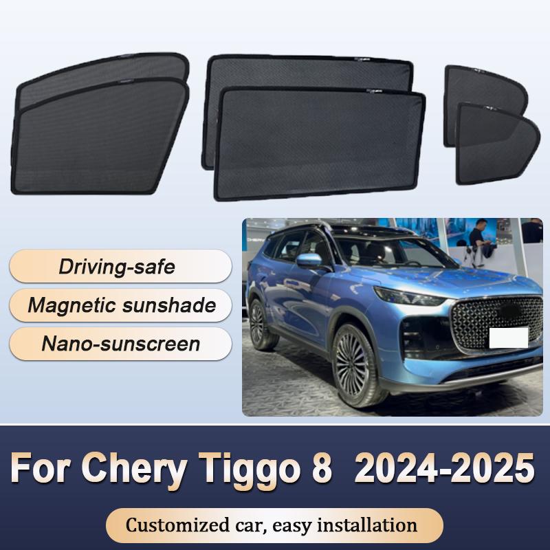 Sun Shades For Chery Tiggo 8 Pro Max 2024 2025 Sunshades Magnetic Privacy Protection Visor Curtains Windows Auto Accessories