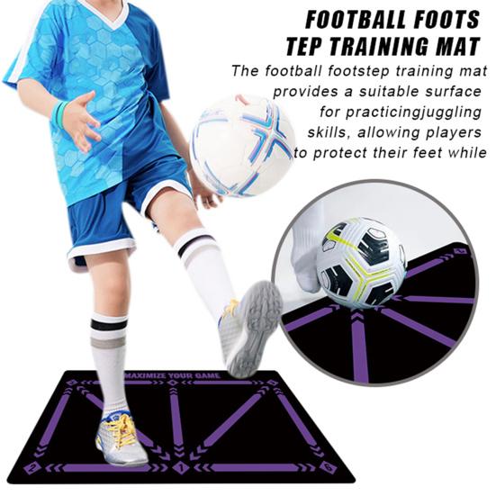 Football Footstep Training Mat Soccer Practicing Equipment Wear Resistant Dribble Control Shock Absorption