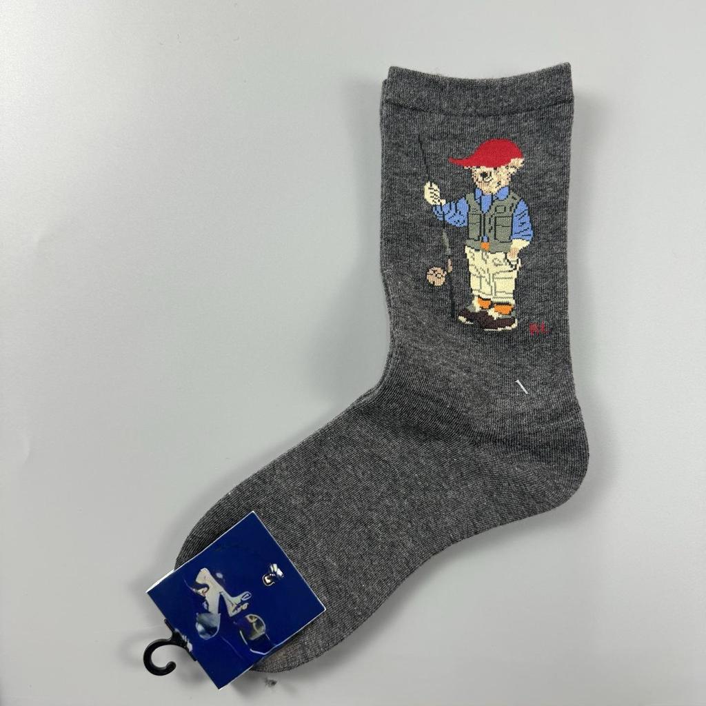 Herbst/Winter Bärenmuster Mid-Calf Damen Trendige Freizeit Socken