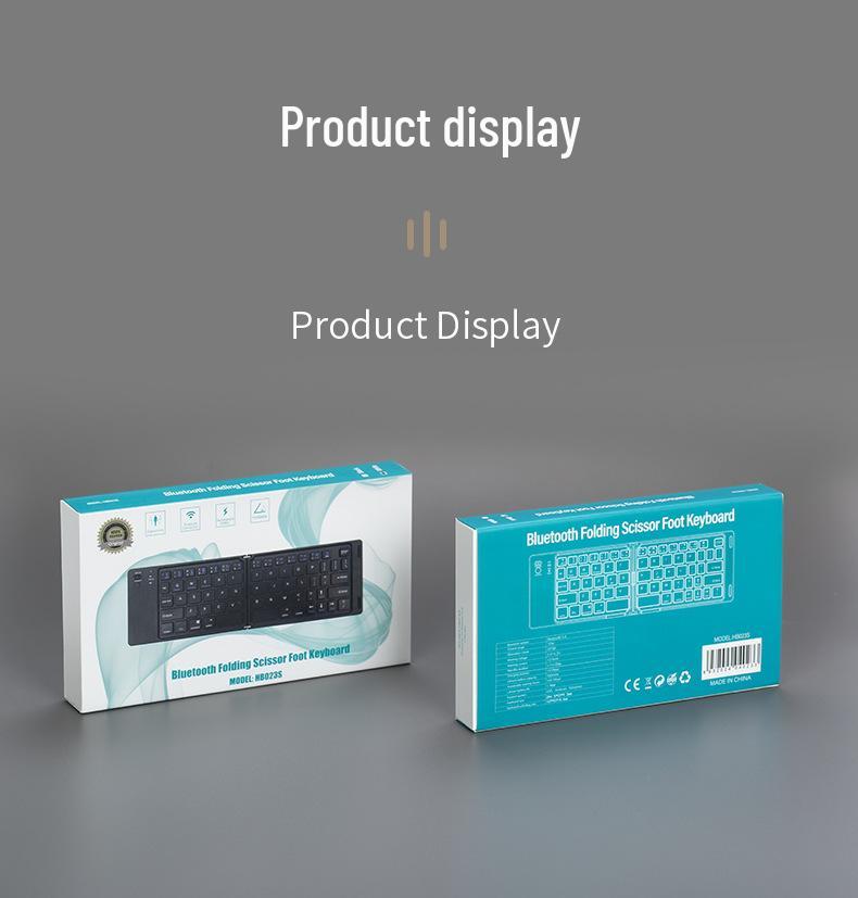 Compact Triple-System Folding Bluetooth Keyboard with Silent Typing and Rechargeable Battery