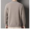 Men's Thick Plush High Neck Sweater - Pure Color Knit for Winter Warmth