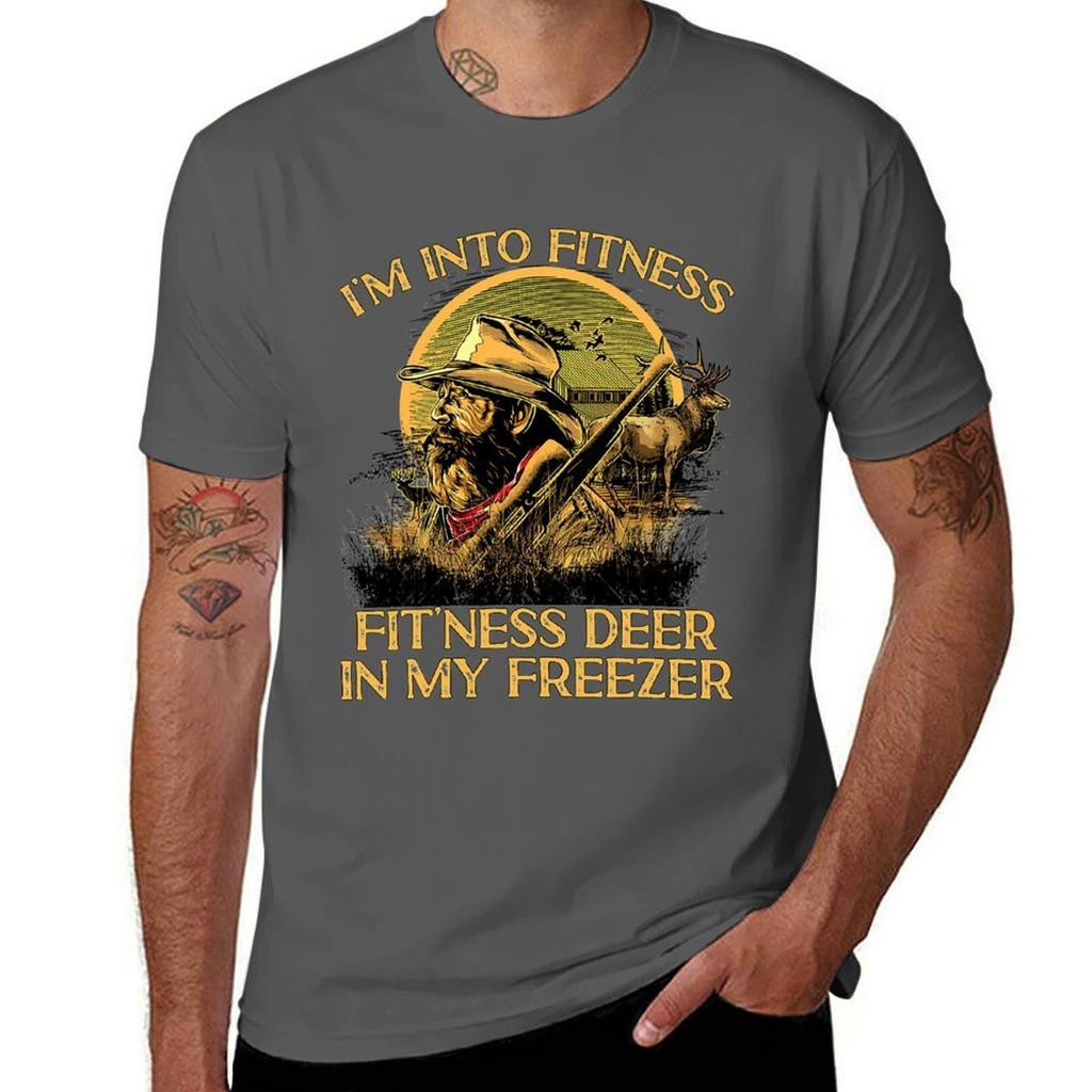 Im Into Fitness Fitness Deer In My Freezer Outdoor Hunting Tshirt Festival Party Tee Top