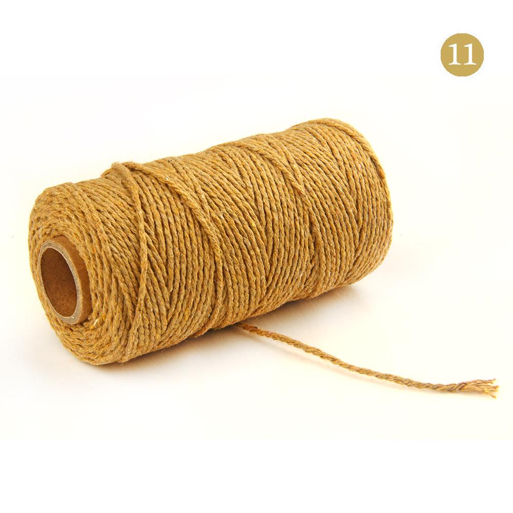 2mm Two-Strand Cotton Rope, 3mm Colored Braided Rope, for Binding, Decoration, and Hanging Tags