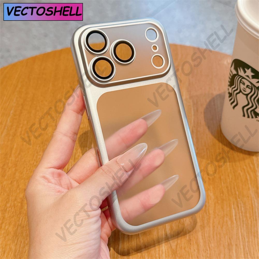 Official Cosmic Orange Plating Frosted Translucent Thin Case For iPhone16 15 14 13 12ProMax Air Series Bumper Cover for 17Case