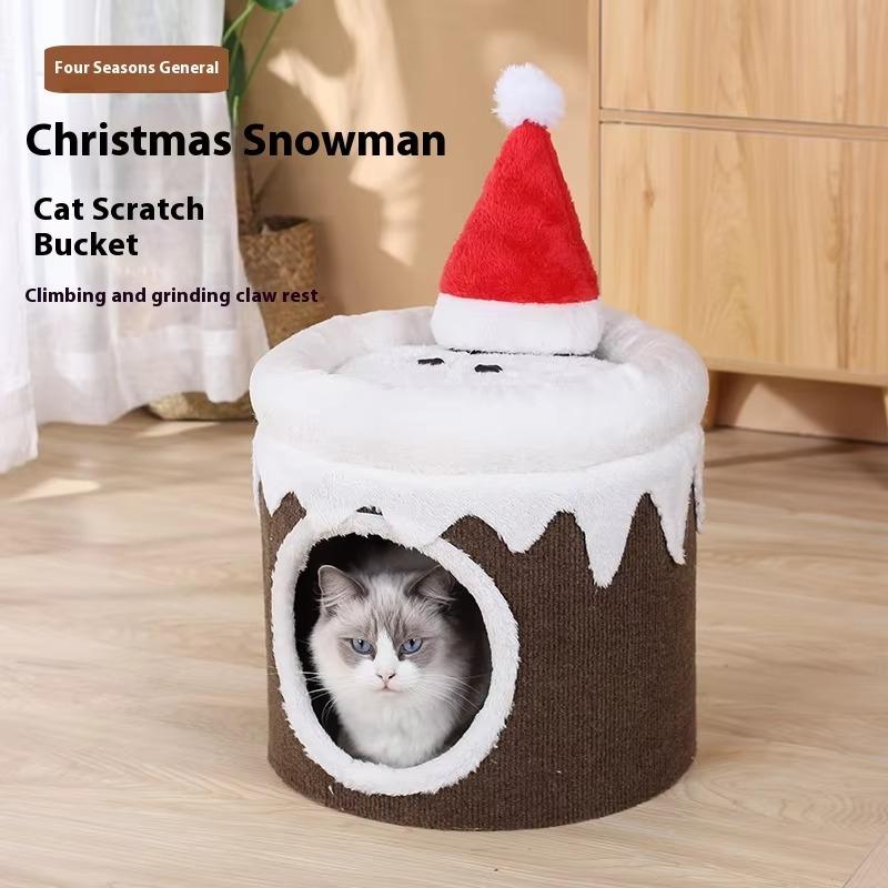 Cat Scratcher Santa Claus Cat Tree with Integrated Jumping Platform Nest Scratch Board Factory Direct Toy Supplies for Cats