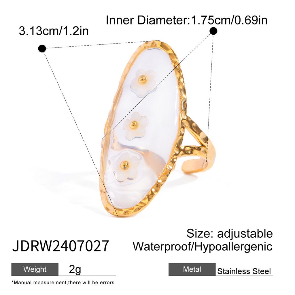 European and American Immortal Flower Ring Titanium Steel Non-fading Jewelry Ring Stainless Steel