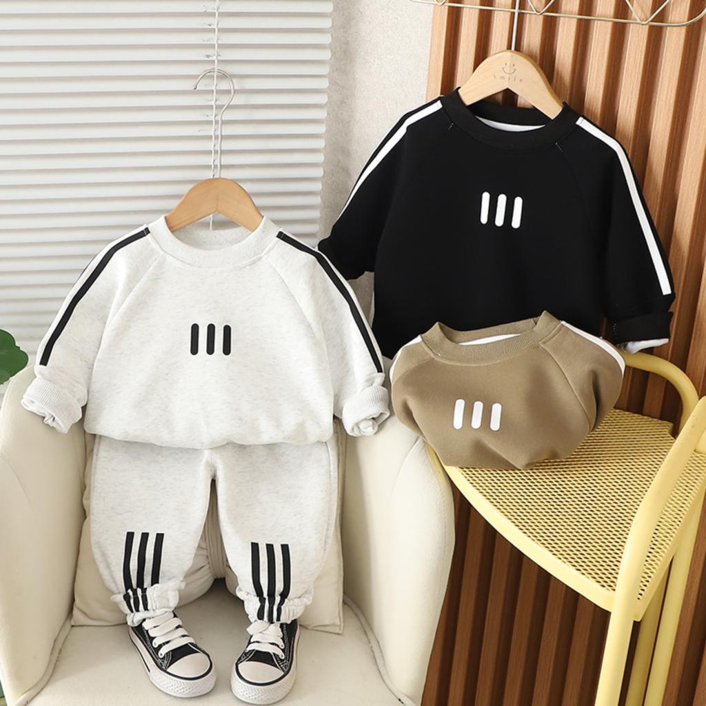 Round Neck Long-sleeved Sweatshirt And Trousers Children's Sweatshirt Two-piece Set