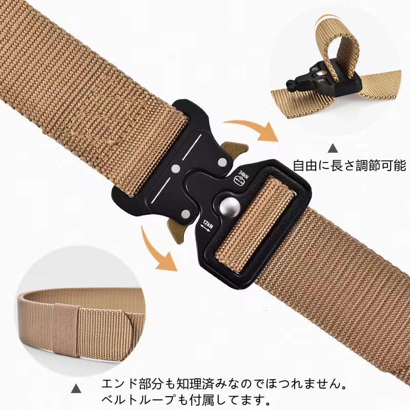 Kesaeki Airsoft Tactical Military Cobra 1000D for Airsoft Equipment and Work One-Touch Belt, Belt, Belt, Belt, Buckle, Lightweight, Nylon, Green,