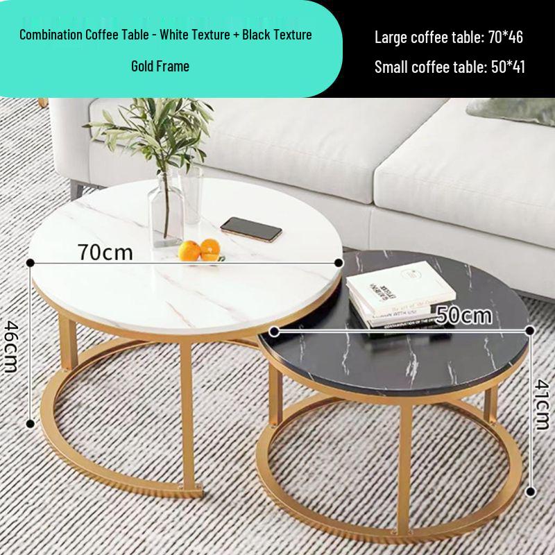 Round Light Luxury Coffee Table for Small Living Spaces