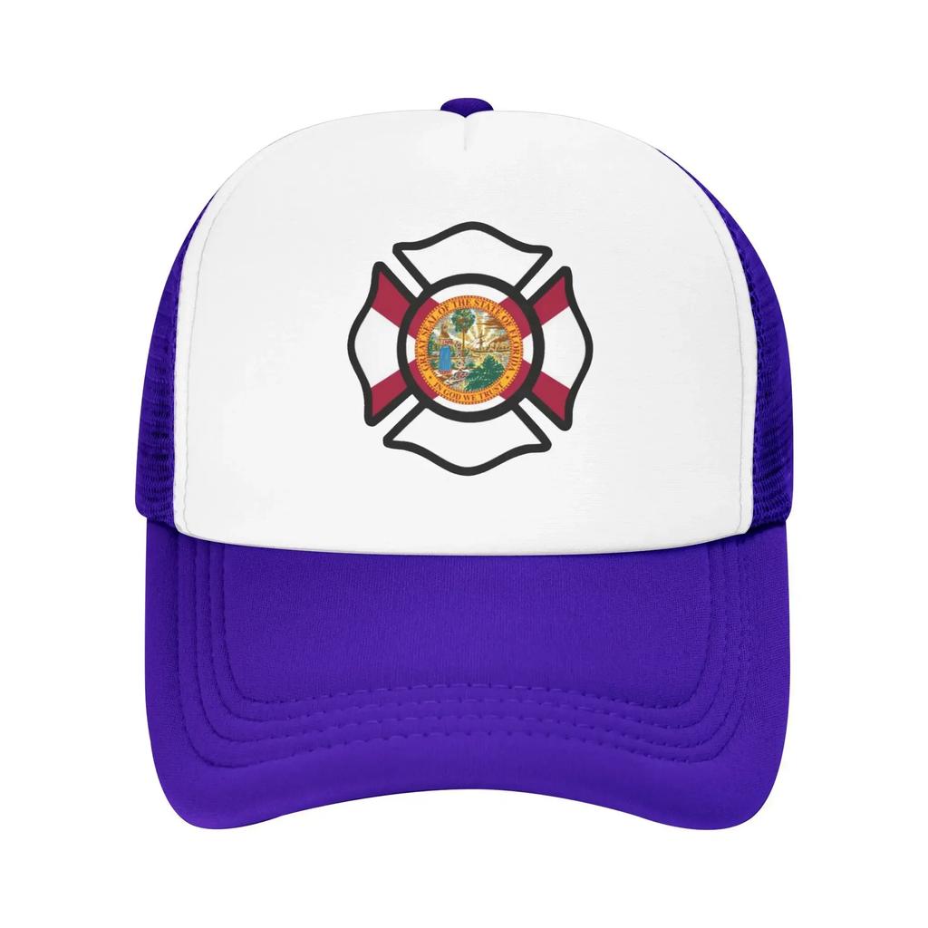 Florida Firefighter Maltese Cross Sport Mesh Baseball Caps For Mens  Camping Female Beach Sun Hat Trucker Cap