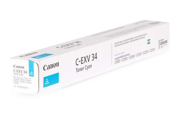 Original Toner Cyan Canon ADV iR-C2020, iR-C2025, iR-C2030, iR-C2220, iR-C2225, iR-C2230 (C-EXV34C, CEXV34C, 3783B002)