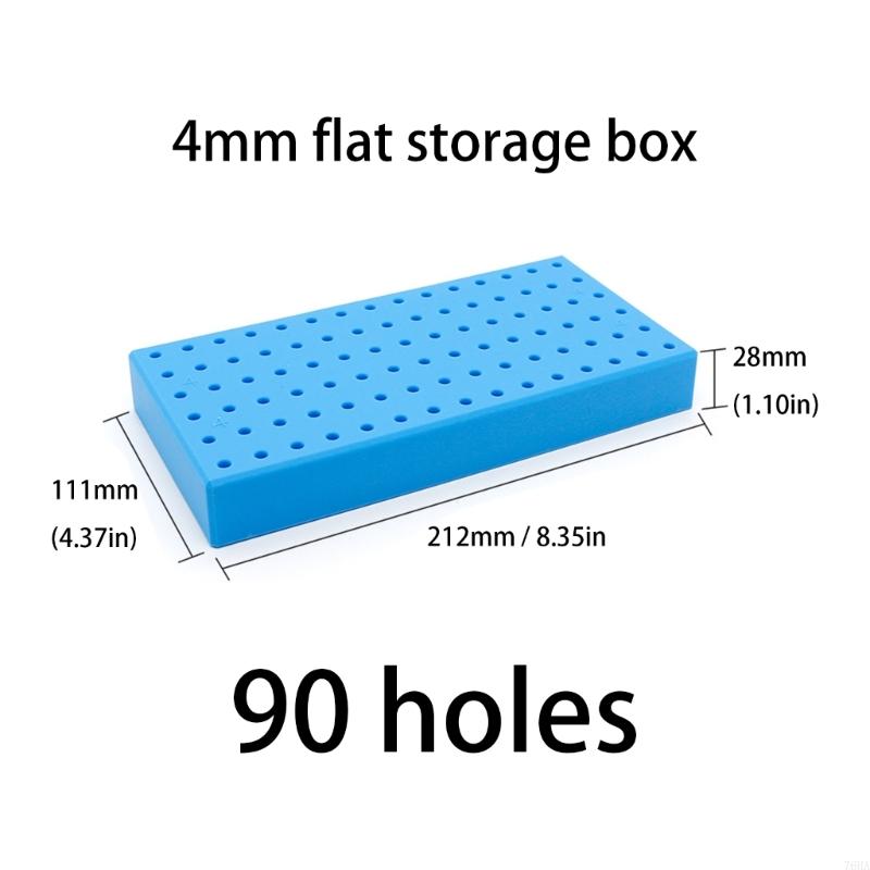 76HA Multi Slot Tool Holder Storage Box Milling Cutter Case Plastic Drill Bit Holder Tray Machining Center Tools