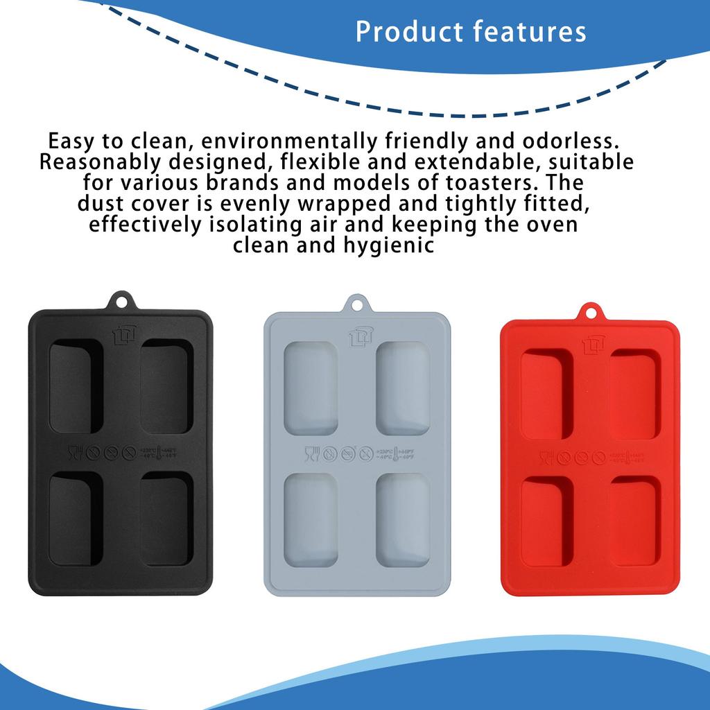 2er-Pack Silikon-Toaster-Staubschutzhüllen Silikon Flexible Toaster-Abdeckungen Küchengeräte-Schutzhülle für Brotmaschine