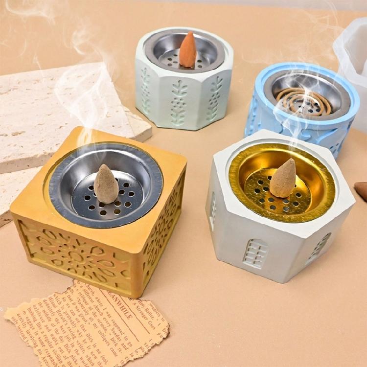 Flexible Silikon-Bastelform Arabisch inspirierter Räucherstäbchenhalter für Wachsschmelzen, Seifenherstellung und DIY-Geschenke