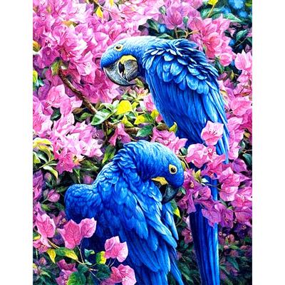 5D DIY Diamond Painting Animal Parrot Full Round Diamond Embroidery Cross Stitch Diamond Crystal