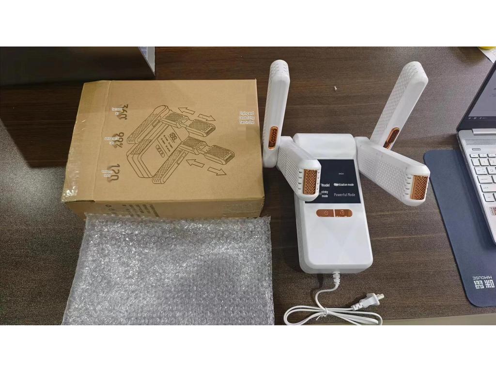 Foldable Shoe Dryer with Smart Timer - Purple Light Sterilization & Deodorization for Quick Drying