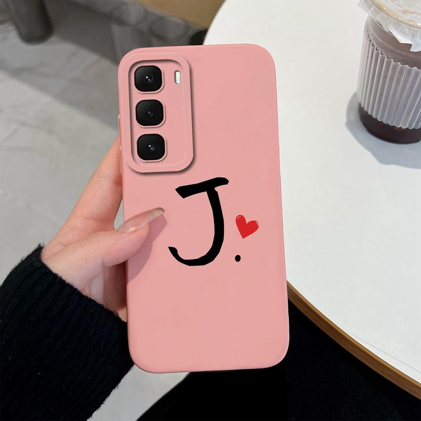 

Чохол для телефону для Infinix Hot 60 50 40 Pro 30 Play 60i 50i 30i Smart 10 Plus Простий візерунок з літер Матовий силіконовий Протиударний Задня кришка для Infinix Shell Infinix Hot 50 Pro+ 4G