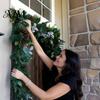Supporto per Ghirlanda Senza Danni per le Feste, Asta Regolabile per Appendere Ghirlande di Natale, Lunghezza 23,6"-59", Montaggio Robusto in Metallo per Porta d'Ingresso, Gancio per Halloween, No