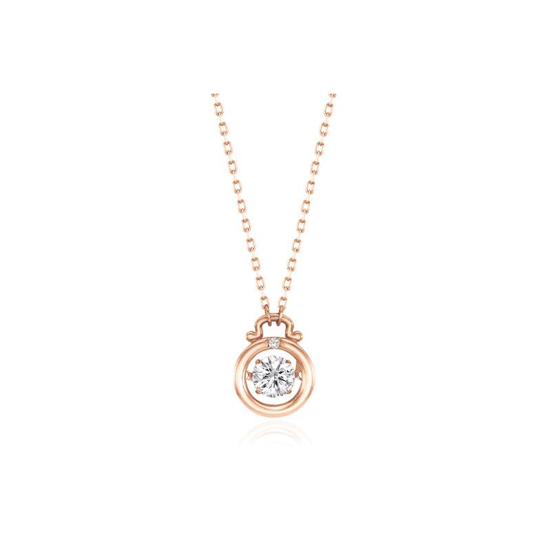 Tirrlirr Dancing Rock Silver Pink Necklace Tnssvp13855M