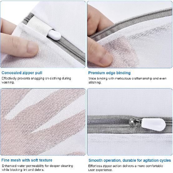 6 Pcs Laundry Bag, 12“x16”Mesh Laundry Bags for Delicates, Garment Gag for Washing Machine, for Daily Organization Travel Packing Wvzedm